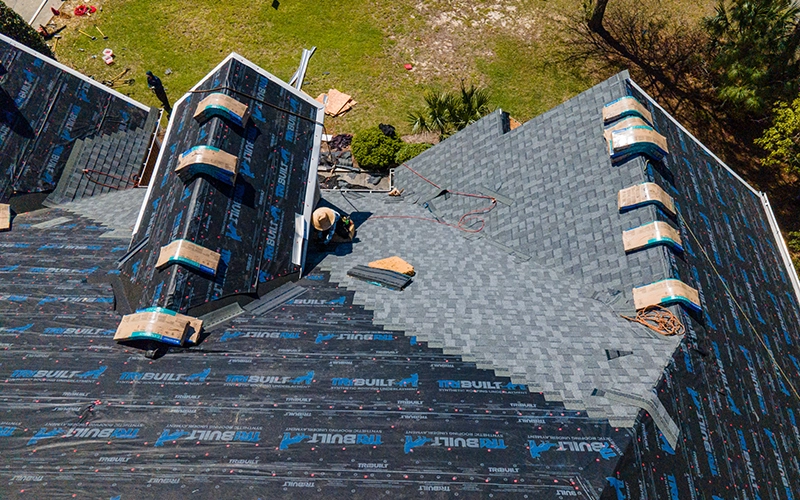 Choufani and Bailey Roofing Overhead View Wilmington NC