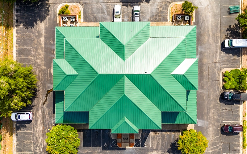 Coastal Horizons Metal Roof Overhead View