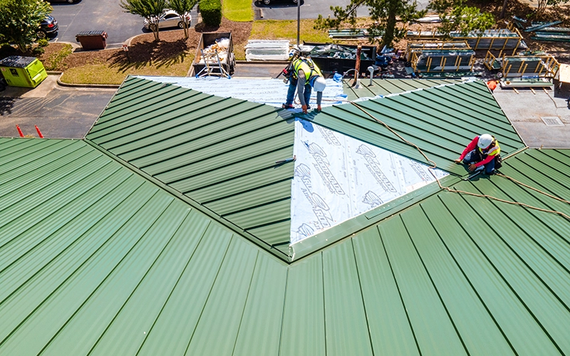 Metal Roof Installation by Choufani & Bailey Roofing